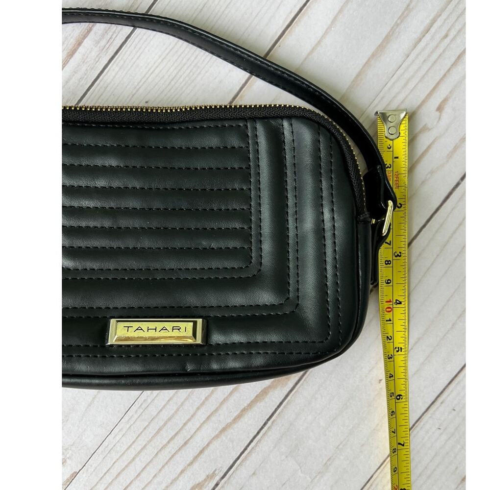 Tahari Black Women's Crossbody Purse Vegan Leather - Picture 4 of 10